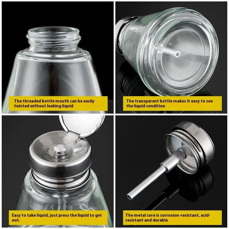 Nagel Lagerung Nachfüllbare Glas Flaschen Leere Flüssigkeit Presse Pumpe Dispenser Nail art Nagellack Entferner Reiniger Make-Up Maniküre Werkzeuge – Detail 12