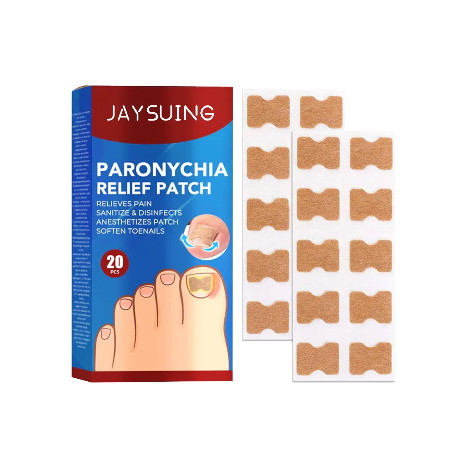 20pcs nail correction stickers ingrown toenail corrector patch waterproof paronychia treatment pedicure tool