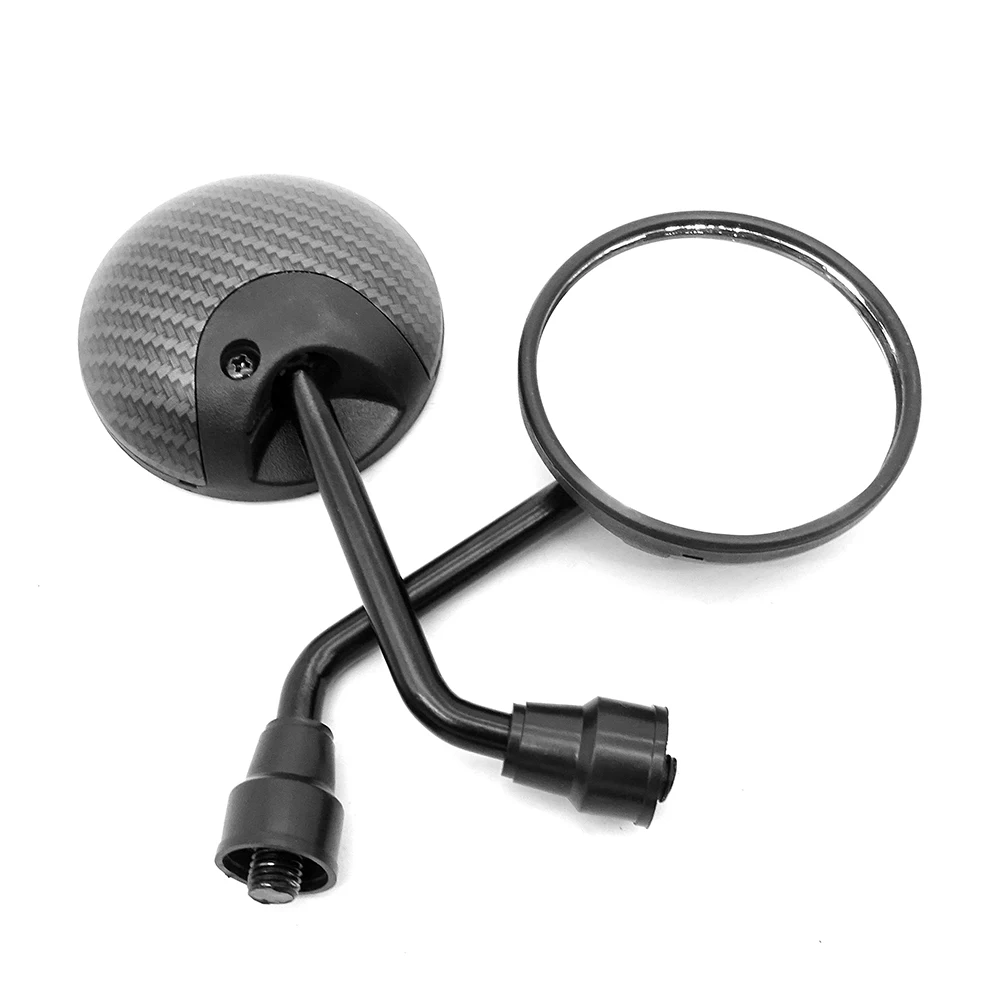 범용 오토바이 라운드 사이드 백미러, 오토바이, 전자 자전거, 스쿠터, 10mm 백미러, 1 쌍