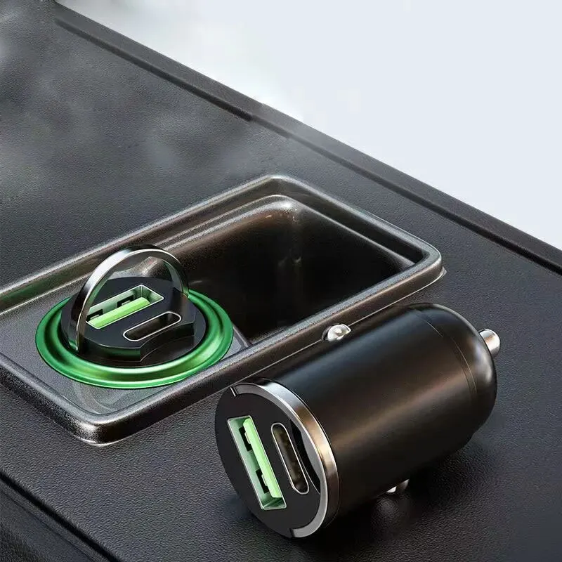 Car Charger PD + USB Fast Mini Hidden