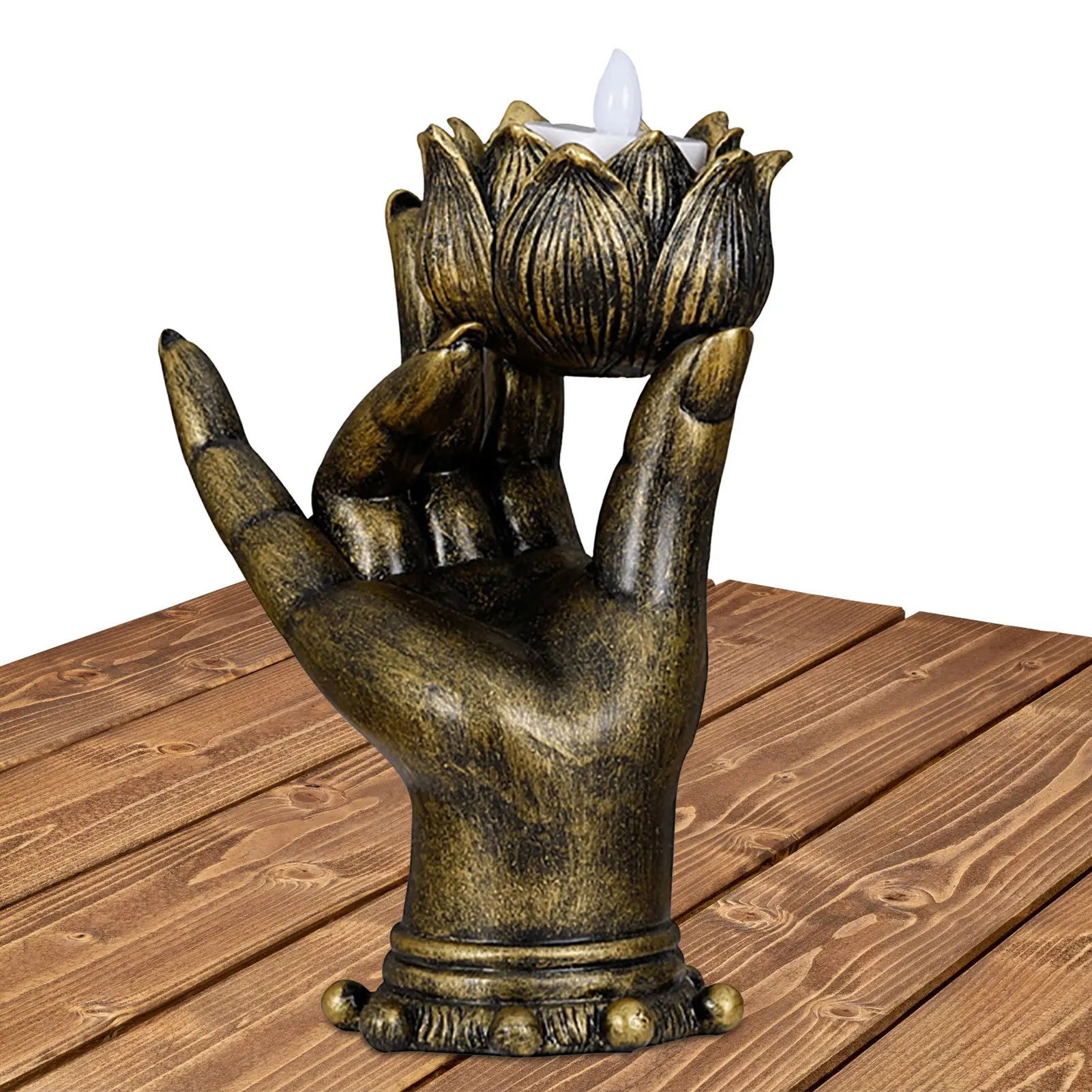 Buddha Hand Candle Holder Buddha Hand Candle Holder Lotus Flower