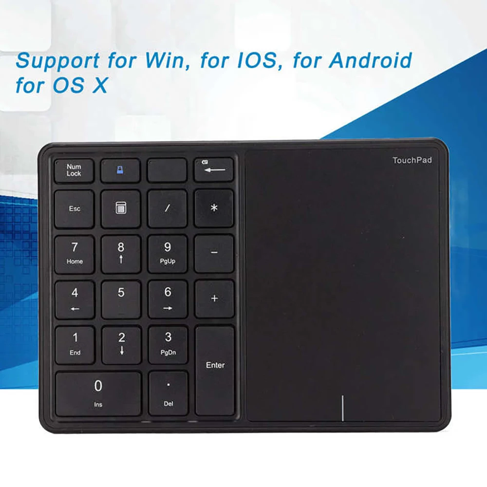 computer keyboard for android mobile 2 IN 1 Wireless 2.4G Bluetooth 22 Keys Number Keyboard Pad With Touchpad Touch Keypad For Windows IOS Mac OS Laptop PC Tablet portable computer keyboard