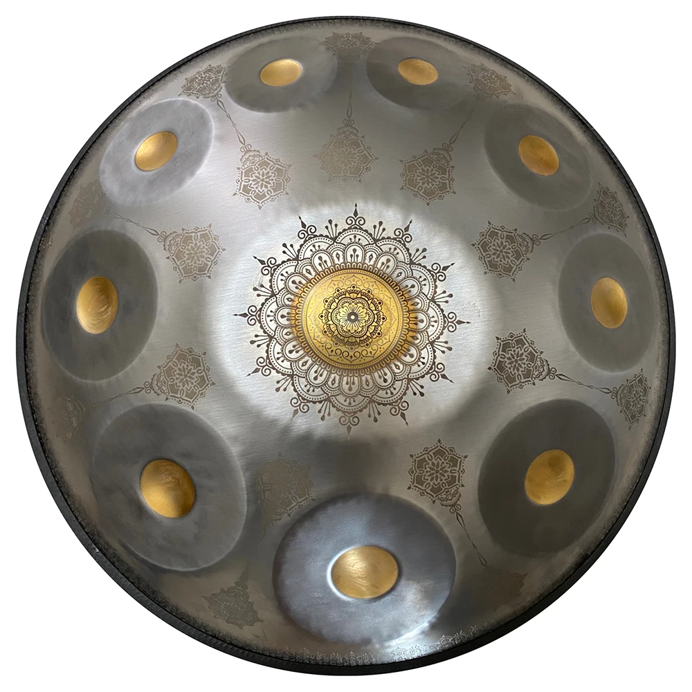 Steel Tongue Drum in D Minor, Hand Pan Drum, Percussion Instruments, Tank with Travel Bag, 22 ", 12, 10, 9-Tone, 56cm