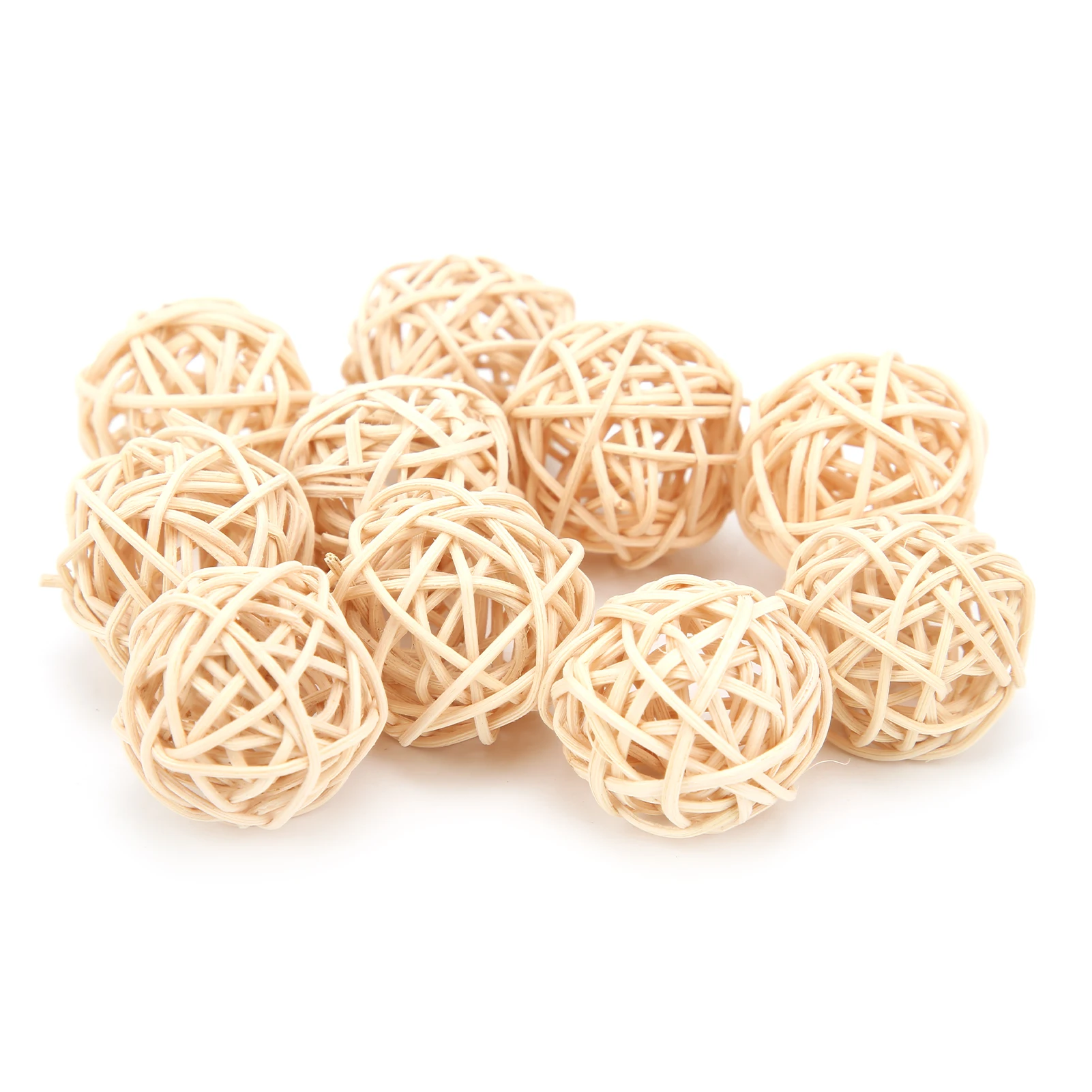 Sepak Takraw Toy Natural Color Rattan Safe and Harmless Parrot Small Animal Chew Toy for Parrot 6