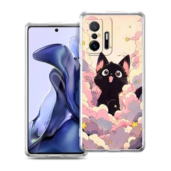 Artistic Black Cat Starry Night Phone Case Cover for Xiaomi 13T (B7)