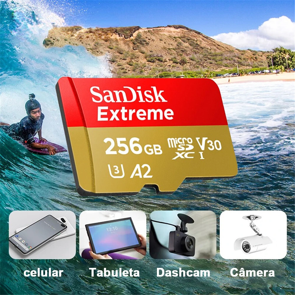 SanDisk SD ޸  ī ƽ , ޸ A1, 32 GB, A2, 128GB, 256GB, 512 GB, 1TB, ͽƮ  ũ 64 GB, Ŭ 10, U 3 ī