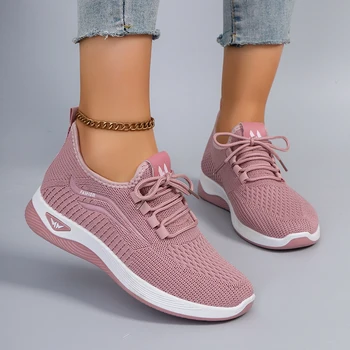 Spring and Autumn New Women's Casual Lace up Comfortable, Breathable, Lightweight and Wear-Resistant Sports Shoes