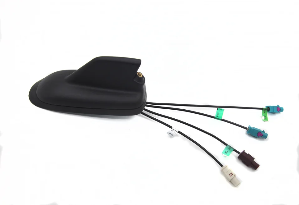Vecys DAB DAB + Antenna per Auto Pinna di Squalo FM/AM GPS Antenna per Tetto Auto Amplificatore di Segnale Adattatore SMB a SMA a DIN 5m Cavo di Prolunga RG174 per Auto