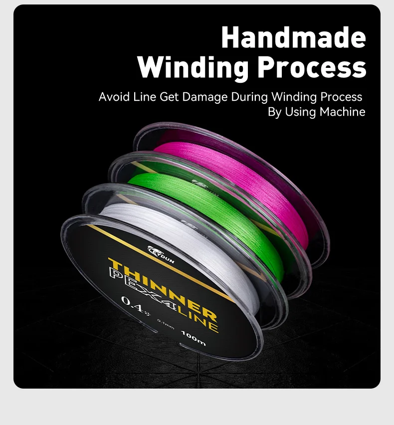 Mikro ver dünner Angels chnüre 150m m mt8 4 Stränge geflochten Pe Japan Mono filament Angelschnur Set Karpfen Fliegen fischen Draht – Detail 7
