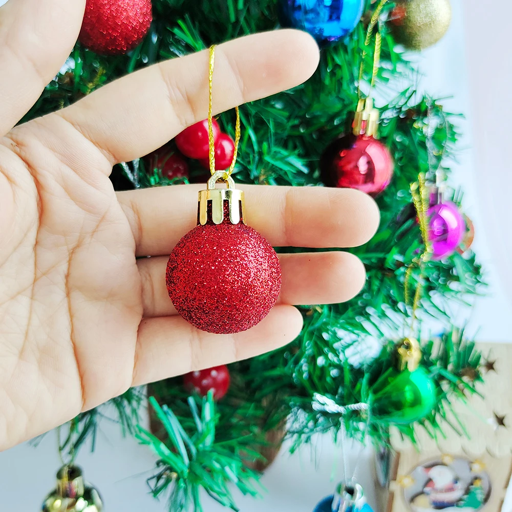 12/24/36 stücke Weihnachts ball Weihnachts baum Dekoration Ornamente Weihnachten hängen Anhänger Home Party Neujahr Geschenk Weihnachts dekor – Detail 6