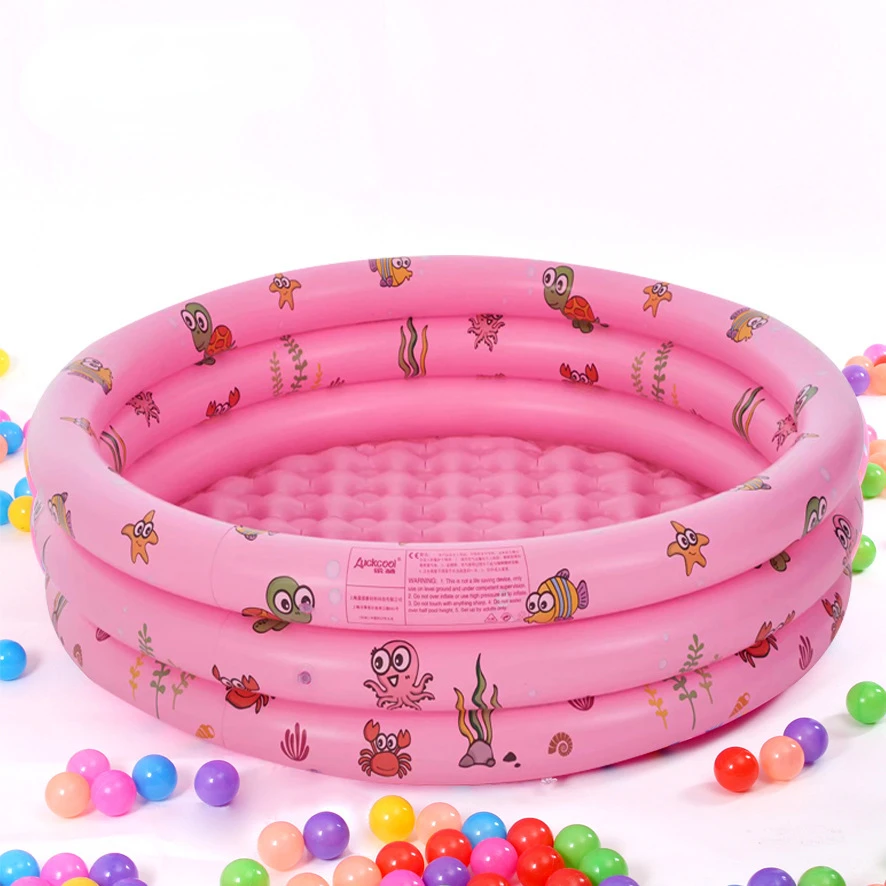 130cm Three-ring Inflatable Round Swimming Pool Children's Paddling Pool Home Baby Thickening Inflatable Swimming