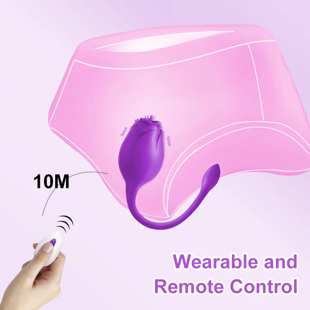 Rose Vibrator Wireless Egg for Women Remote Control Wearable G Spot Dildo Clitoris Stimulator Female Panti_voghion.com