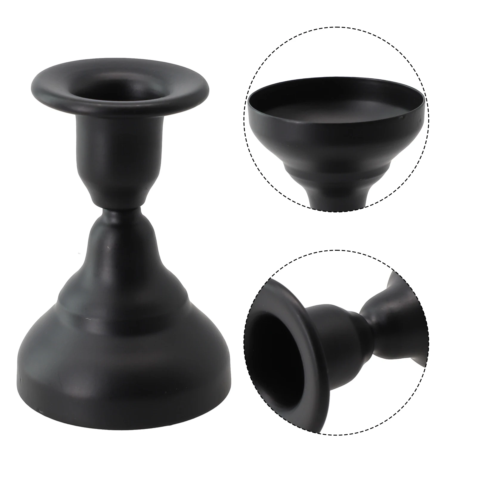 Dining Room Living Room Candle Holder Candlesticks 7.6x5.6x4.3cm Black Candle Holder Candlesticks Accessories Gold