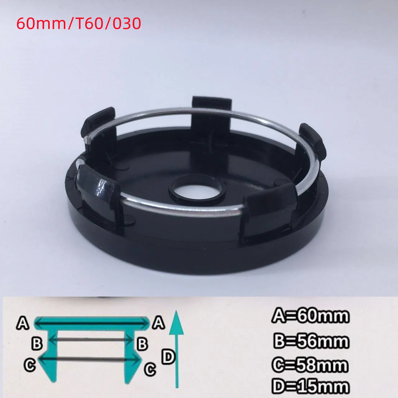10PCS Full Black Wheel Center Caps Hub Covers - Car Styling Accessories