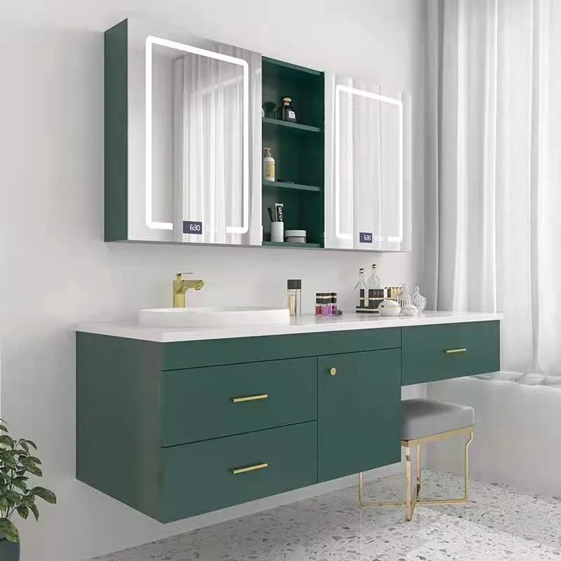 Bathroom Furniture Supplier Vanity Set with Wooden Makeup Table and Storage Cabinet