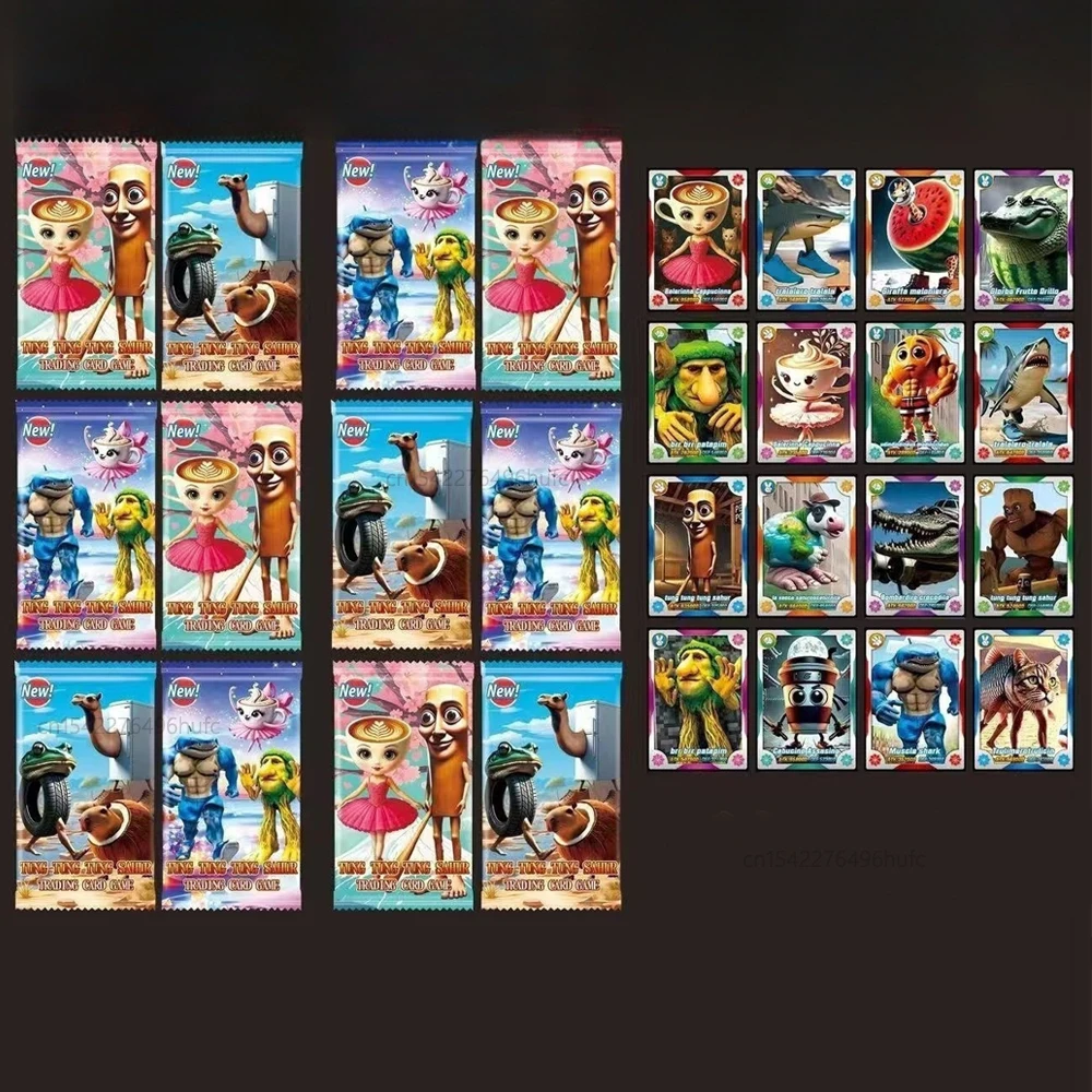 Collection Cards 8/288Pcs Italian Brainrot Children's Card Game Toy Trading