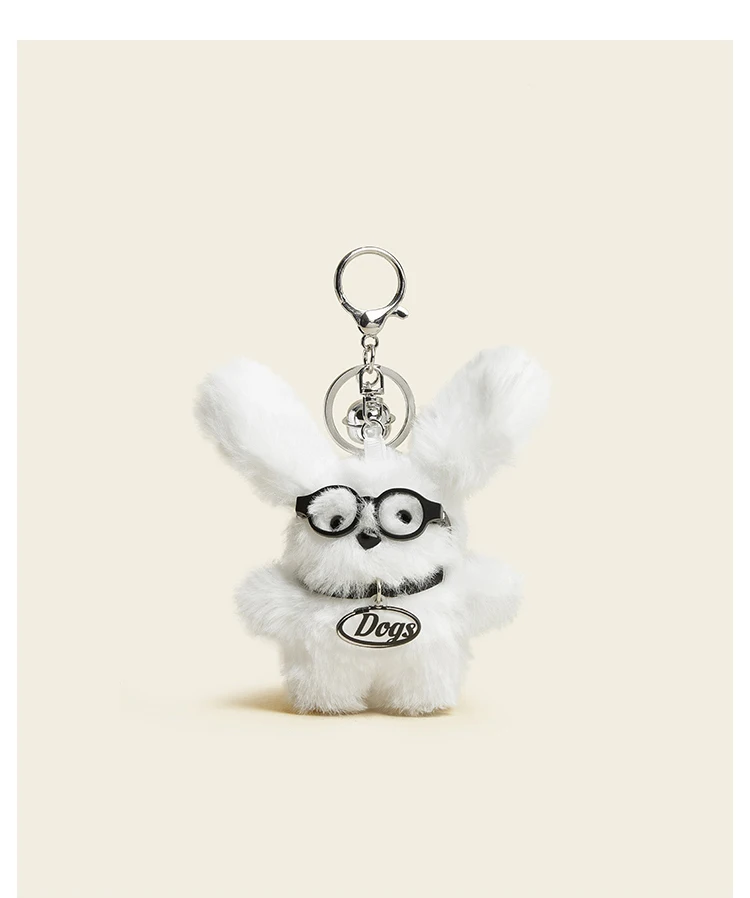 Small Puppy Plush Pendant Doll Schoolbag Charm Keychain Mini Bag Charm Cartoon Bag Charm Gift Keychain Hanging Jewelry