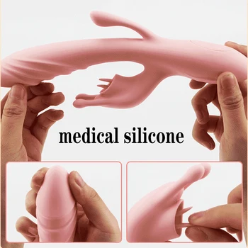 G spot Vibator 3 In 1 Clitoris stimulation Massager 12 Speed Dildo Vibrator for Women USB Rechargeable Sex Toys Kits Adult Shop 6