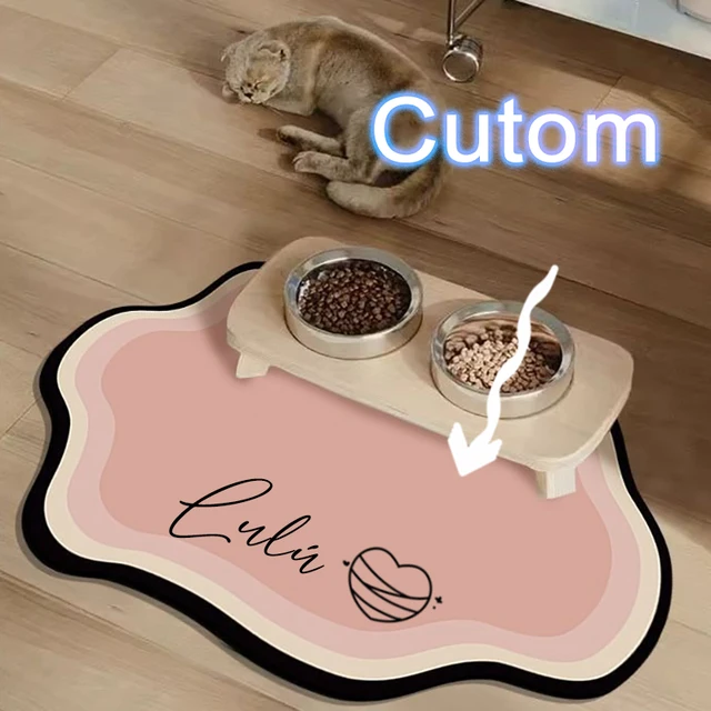  Custom Pet Feeding Mat Cute Shape Dog Diatom Mud Floor Mat Non-Slip Waterproof Home Decoration Dog Feeding Pad 2