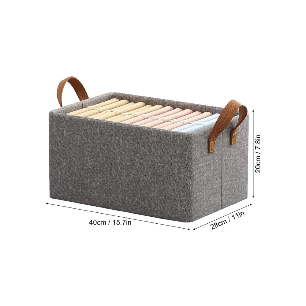 1Ppcs Clothes organizer, foldable household drawer-style clothing wardrobe layered storage box, portable fabric cationic storage 6