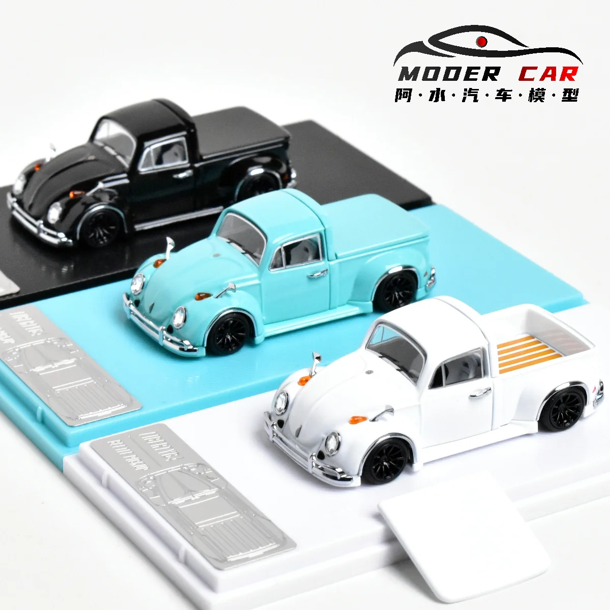 1:64 Volkswagen Beetle pickup classic car with cargo lid