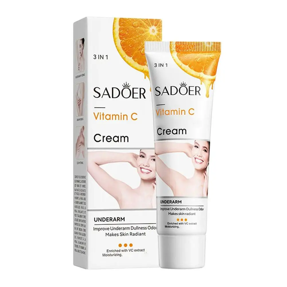 Crème éclaircissante pour les aisselles VC 50 g, lotion corporelle à la niacinamide, hydratante et réparatrice pour peaux sèches, éclaircissante pour femmes_voghion.com