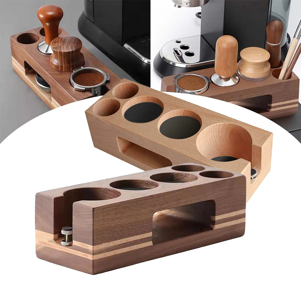 Coffee Tamper Holder Support Base Espresso Tamper Stand Walnut Wood