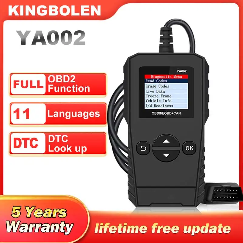 

OBD2 Scanner YA002 OBDII EOBD Code Reader Auto Diagnostic Tools 12V Car Diagnosis PK LAUNCH X431 CR3001 YA200 Elm327