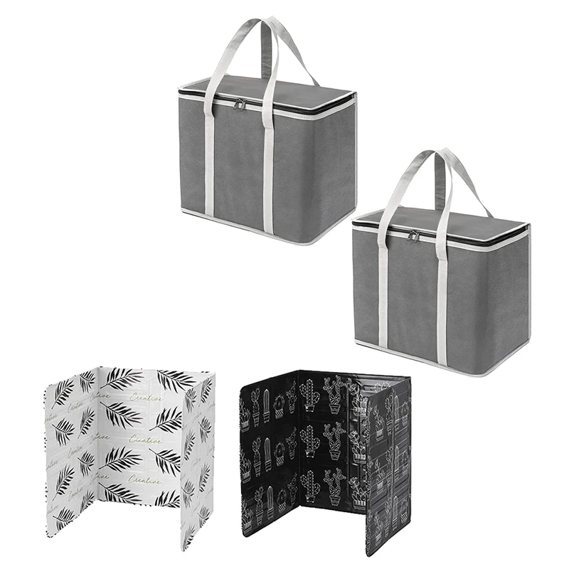 

2 шт., Многоразовые Пакеты для продуктов с маслонепроницаемой перегородкой