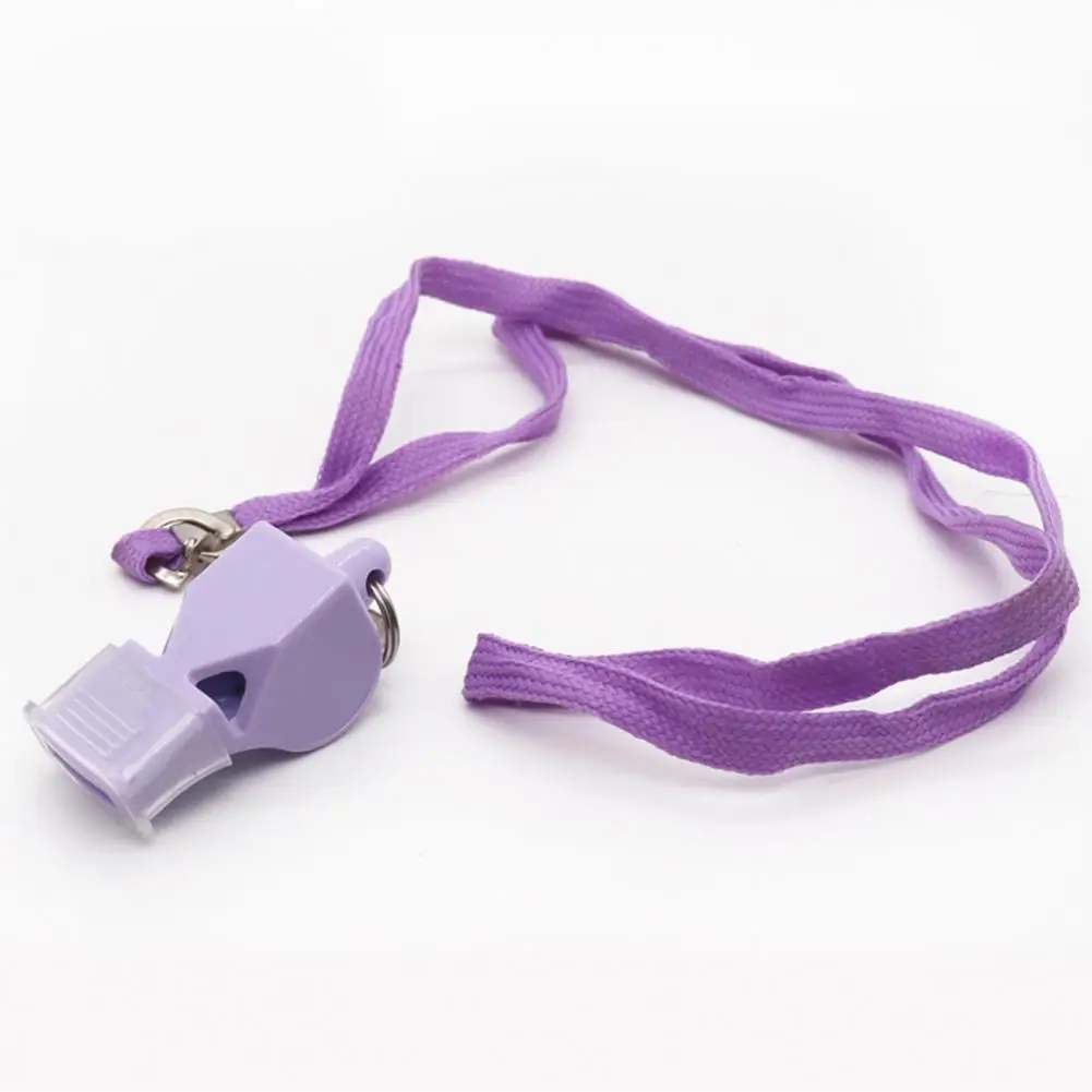 Whistle with Lanyard And Mouth Grip Plastic Sports Whistle Loud Crisp Sound for Coaches Referees Training Camping Emerge