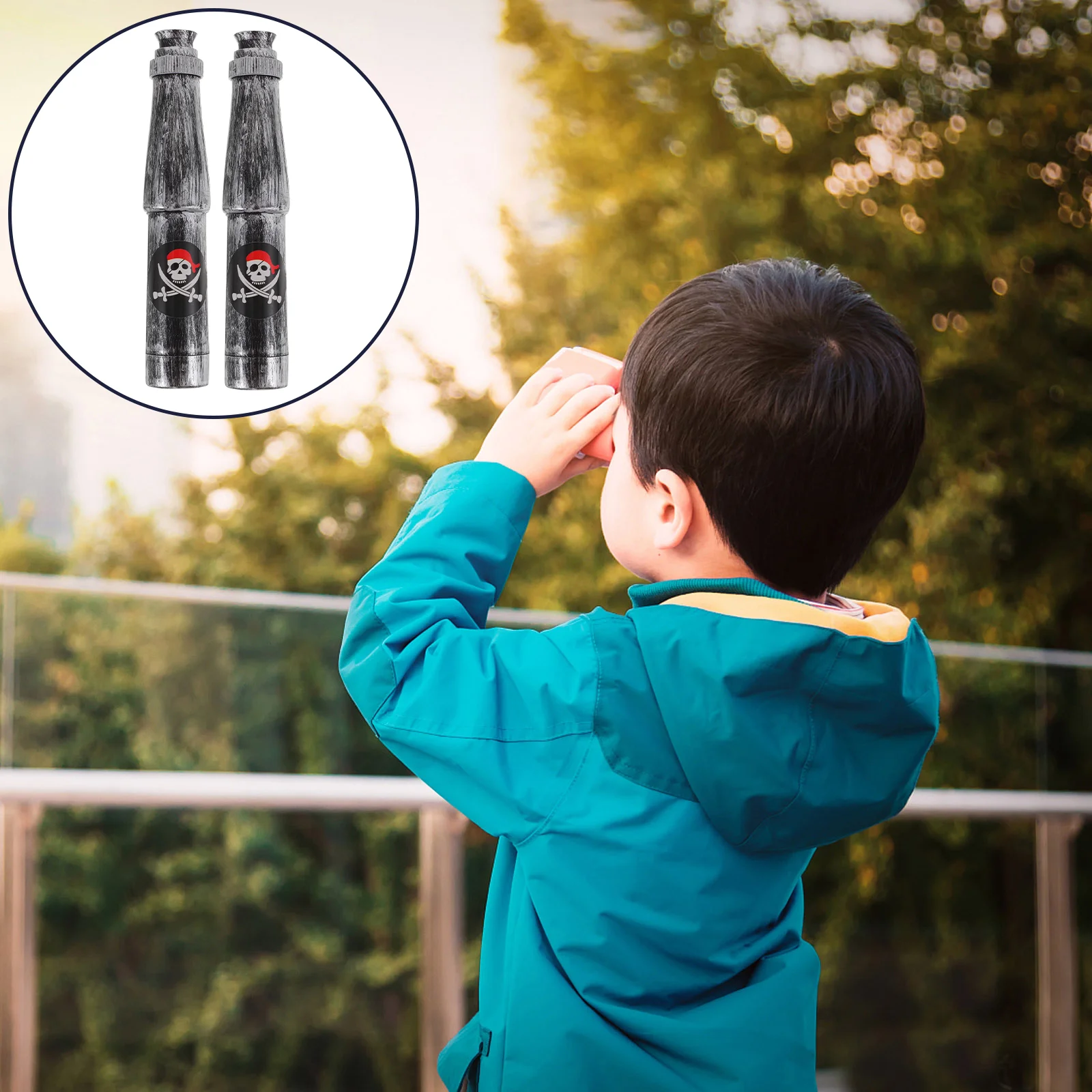 6 Pcs Telescope Kids Party Favors Mini Toys Decorate Pirate for Plastic Single-Tube Playing Child 2