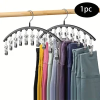 Yoga Pants Hanger, 1/2/4 Counts Space Saving Organizer Storage Hanger with 10 Clips, Durable Clothes Hanger, Clothes Organizer f 1