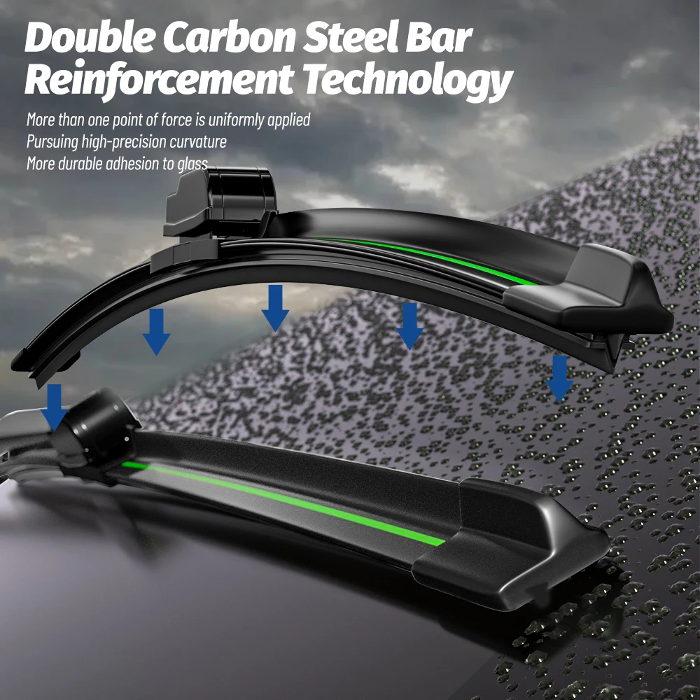 2pcs Front Windshield Wiper Blades For Tesla Model S 3 Y 2012-2023 2013 2016 2017 2020 2021 2022 Windscreen Window Accessories 3