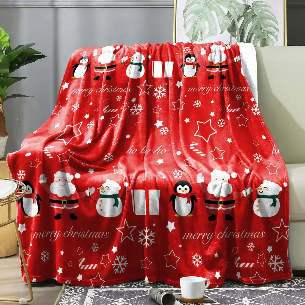 Winter Rot Weihnachten Weiche Decke Abdeckung Flanell Dekorative Hause Warme Werfen Rechteck Decken Bettdecke Bettwäsche Urlaub Geschenke – Detail 4