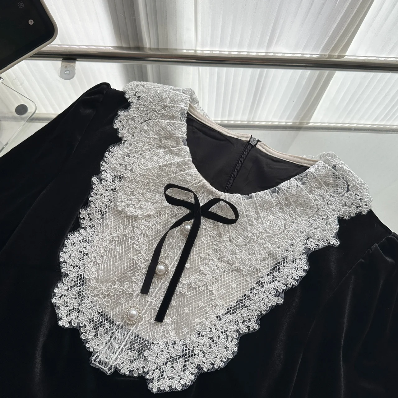 French Vintage Princess Evening Party Dresses Women Lace Patchwork Velvet Mini Dress A-line Korean Fashion Autumn Vestidos Mujer