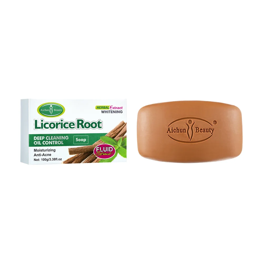 100g Licorice Root Extract Face Wash Soap Deeply Nourishing Skin Oil Control Handmade Soap Original Skincare 5