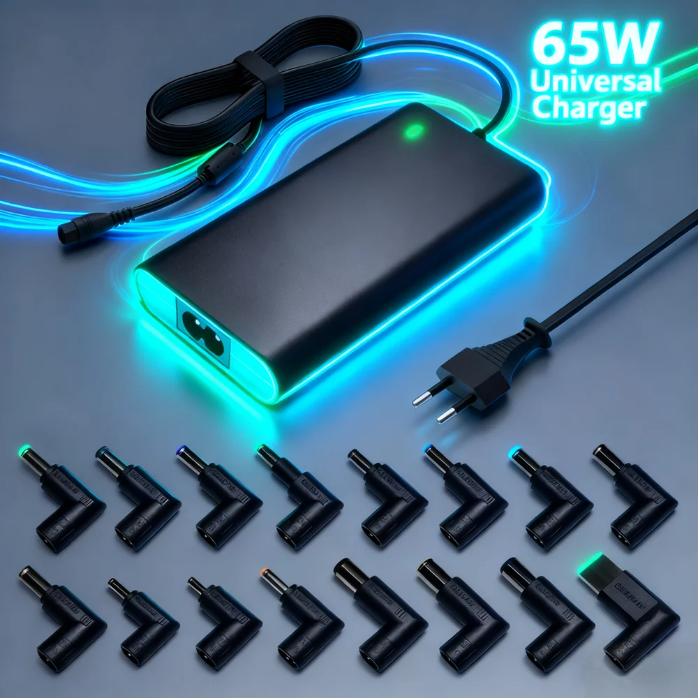 Universal 90W/65W Laptop Charger Adapter Power Supply Cord