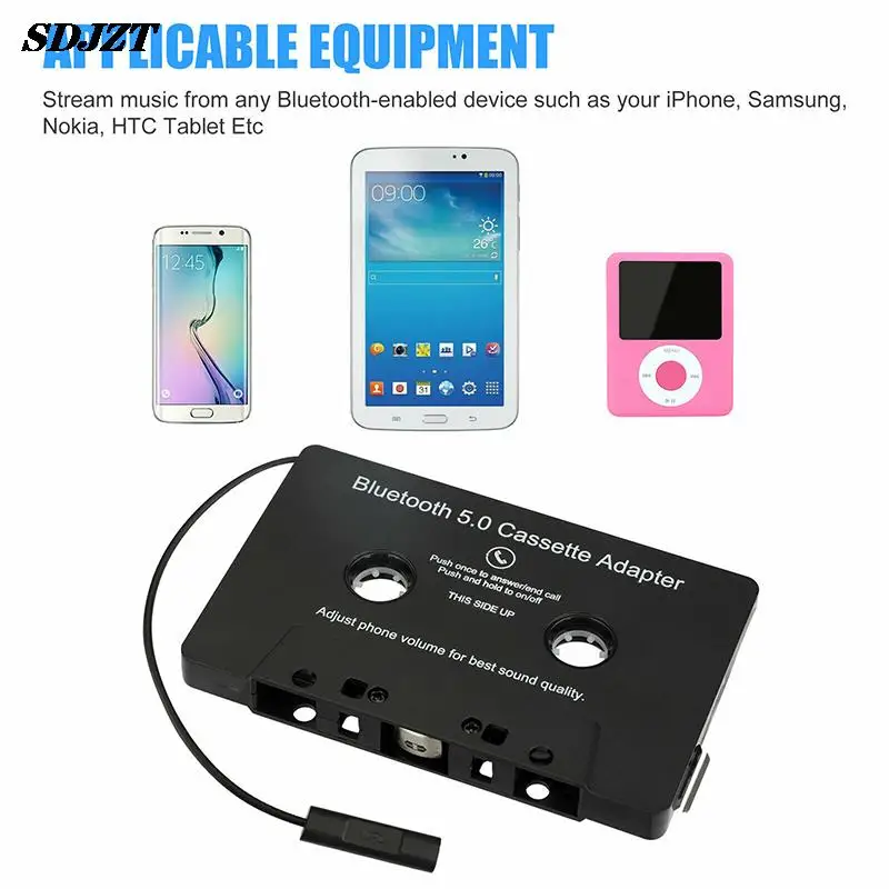 EVTSCAN Car Audio Stereo System, Wireless Car Cassette Player Adapter Car  Bluetooth Cassette Receiver Converter with USB Cable