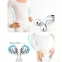 One Piece 3D Facial Roller Massage Tool - 3D Roller Face Slimmer - Manual Facial Massager - Silver 5
