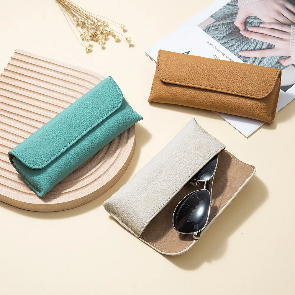 Premium Genuine Leather Eyewear Storage Pouch & Protector
