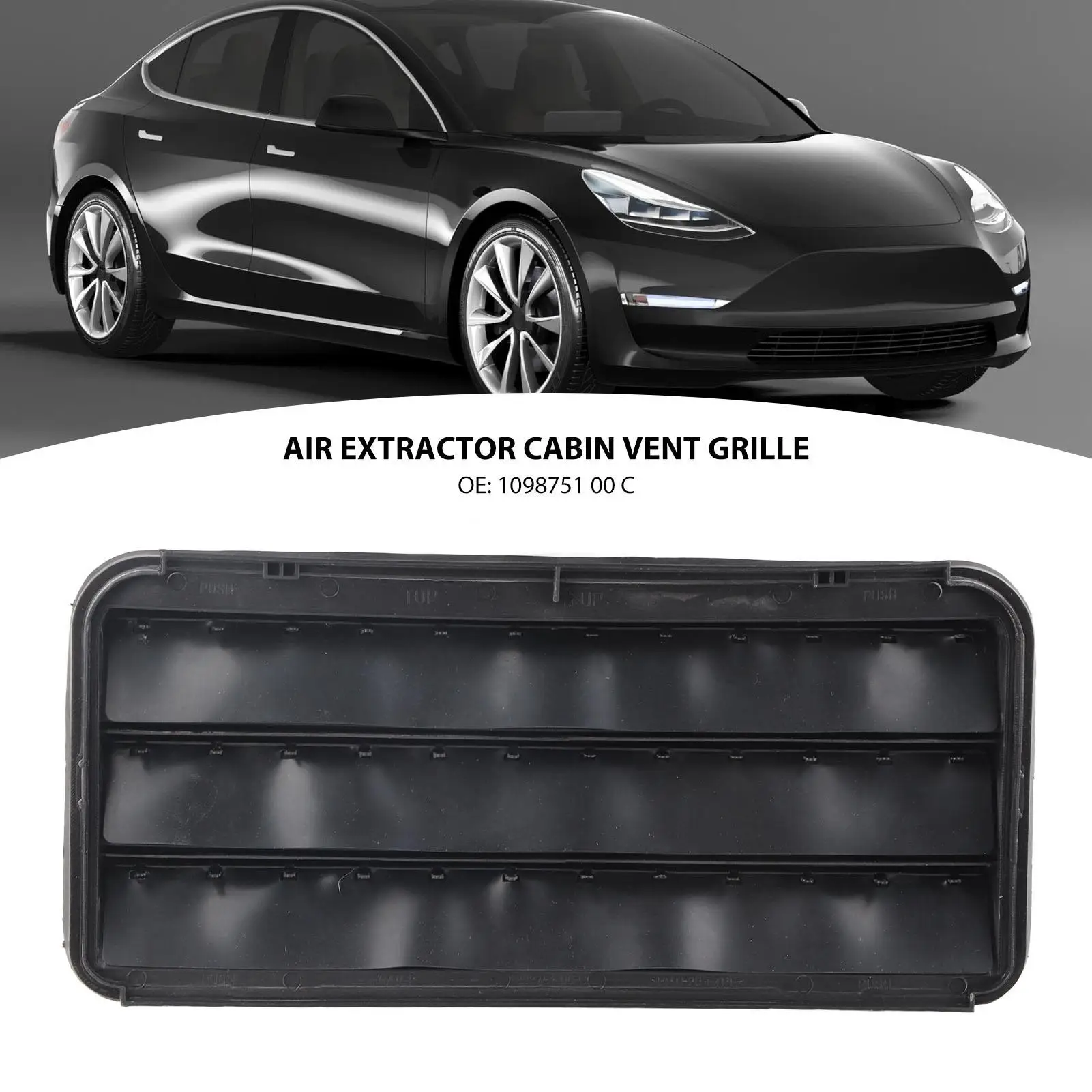 Air Extractor Cabin Vent Grille Rear Air Vent Grille Improved Circulation 1098751 00 C for model 3 To