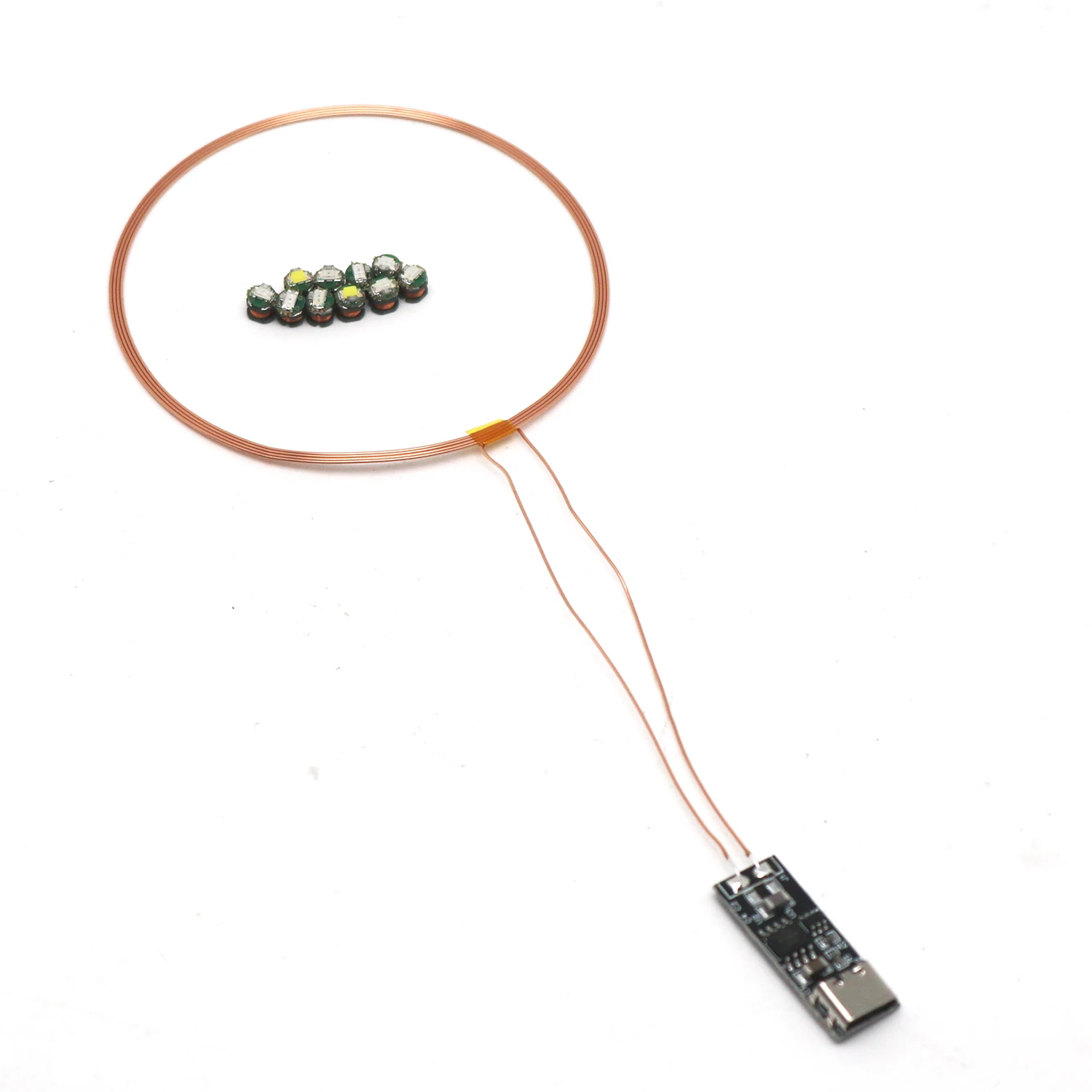0 ~ 70mm USB Drahtlose Netzteil Sender Spule 10PCS Induktor Lampe Led Empfänger Beleuchtung Licht Gundam Roboter LEGO modell Spielzeug – Detail 3