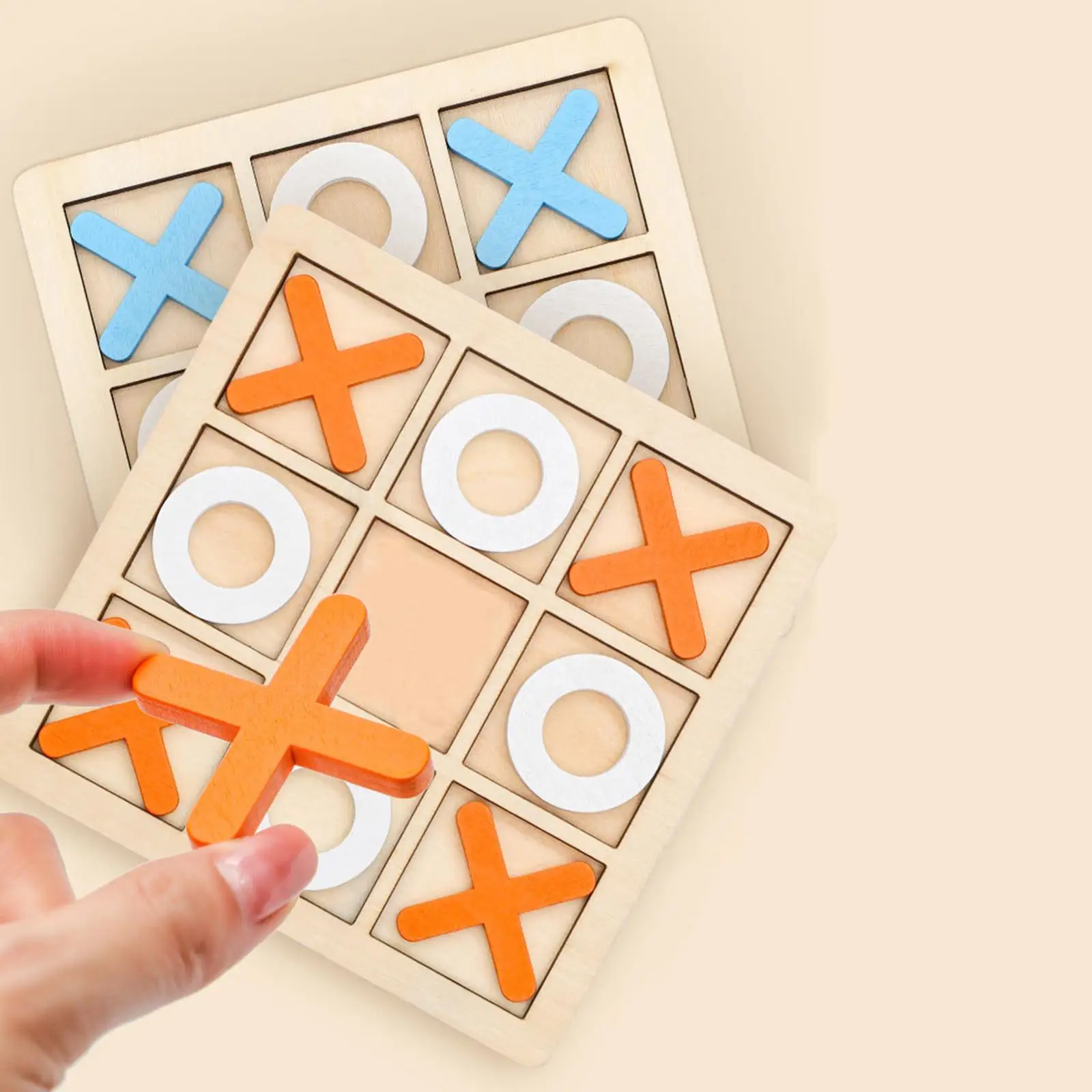 Tic TAC Toe Board Game Family Game Decorative Pieces Noughts and Crosses
