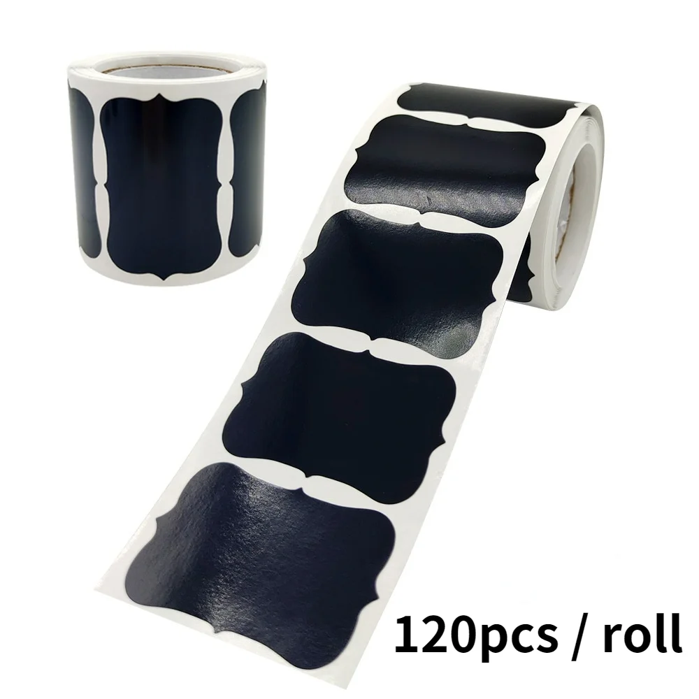 120pcs /roll Waterproof Erasable Chalkboard Sticker Craft BlackBoard