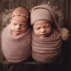 Newborn Hat Photography Props Knit Fur Ball Beanie Hat Baby Photo Studio Photography Props Cap  Baby  Hat 3