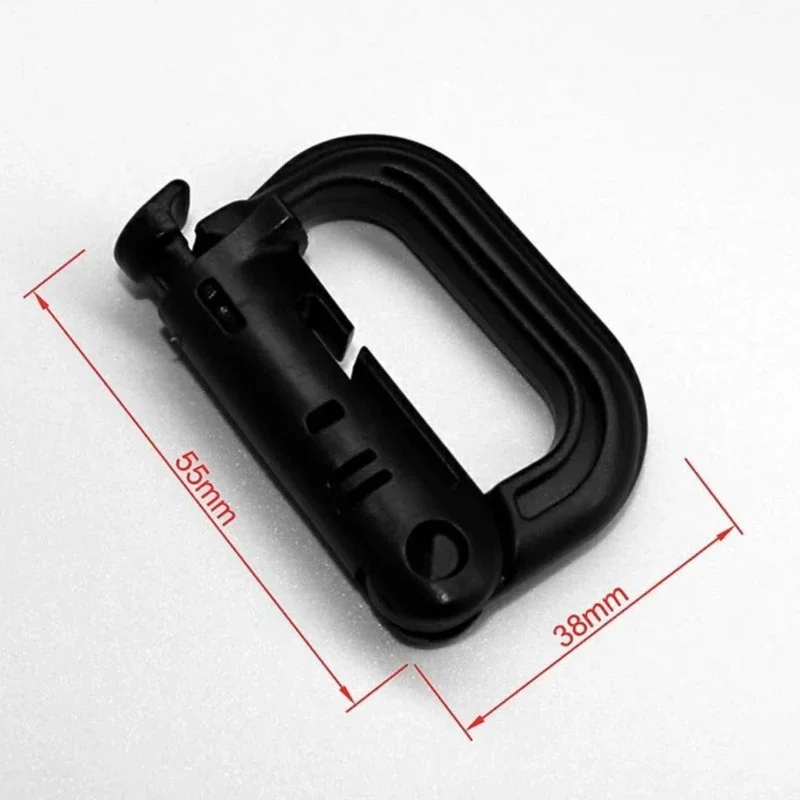 Survival Rectangle Locking Carabiner Clip plastics Camping Climbing Equipment Practical Key Ring Safe Clasps Key Chain