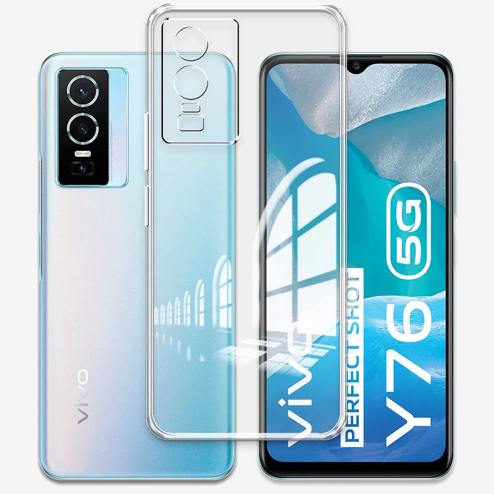 For Vivo Y74S Y76 Y76S 5G Case Silicone Soft Clear Cover For Vivo Y76S Vivo Y76 5G V2124 Shockproof Phone Case or VIVOY76S Coque 4