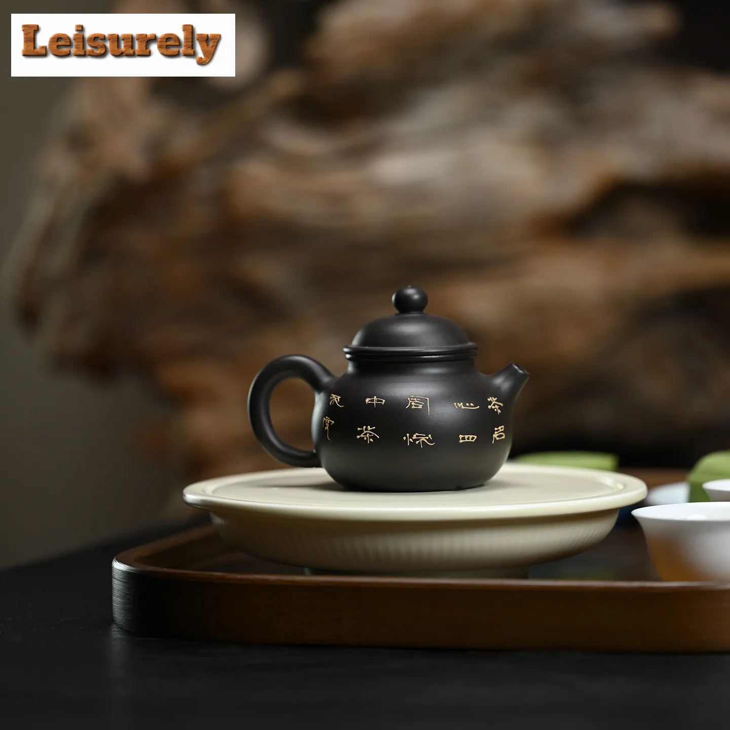 130ml Yixing Purple Clay Teapots Artists Handmade Rong Tian Pot Raw Ore Black  Mud Tea Maker Kettle With Strainer Zisha Tea Set
