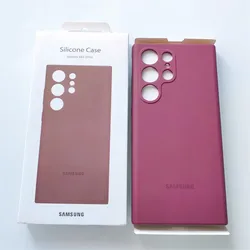 High - Quality Soft Silicone Protective Phone Case with Silky Touch Finish - Galaxy S24 (Wine Red)