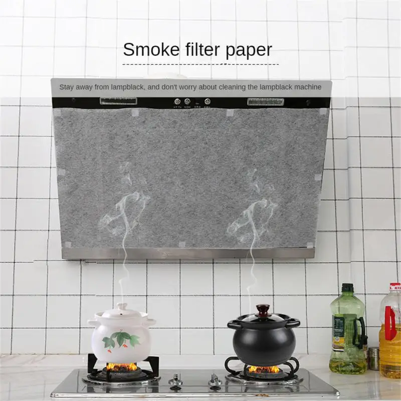 Kitchen Tools Not Easy To Burn Oil Filter Paper For Range Hood Point And Break Design Strong Flame Retardancy Easy To Operate